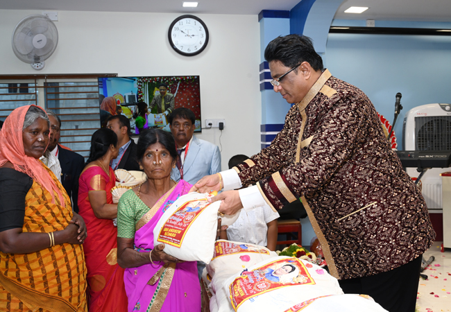 Bro Andrew Richard celebrates his 60th Birthday with grandneur amidst a large number of devotees here on Sunday, 16th, 2023, at Grace Ministry Prayer Centre Budigere in Bangalore with a myriad of wishes.